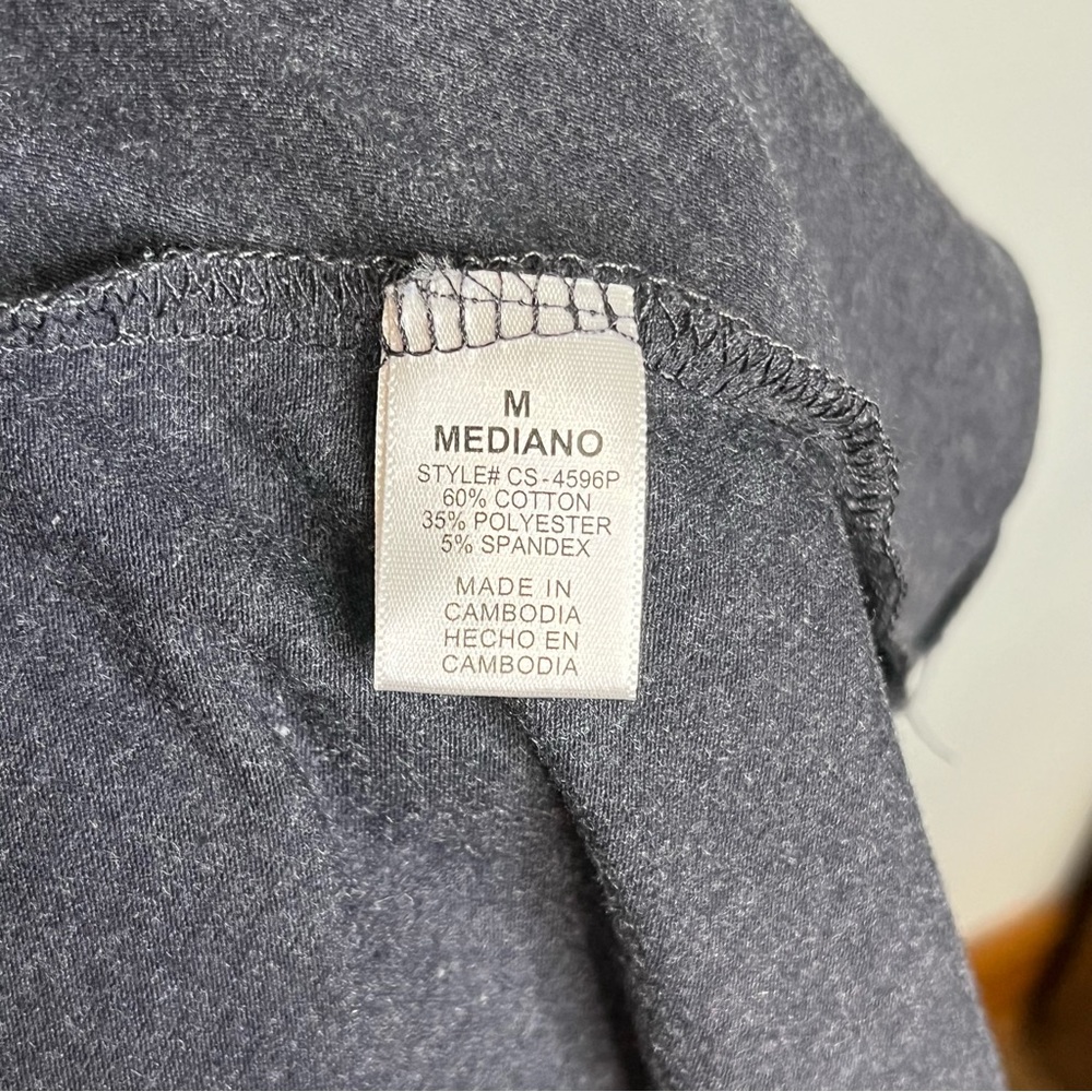 Zenana Premium Gray Dress Medium Pockets Round Neck A Line 3/4 Sleeves EUC - Picture 9 of 11